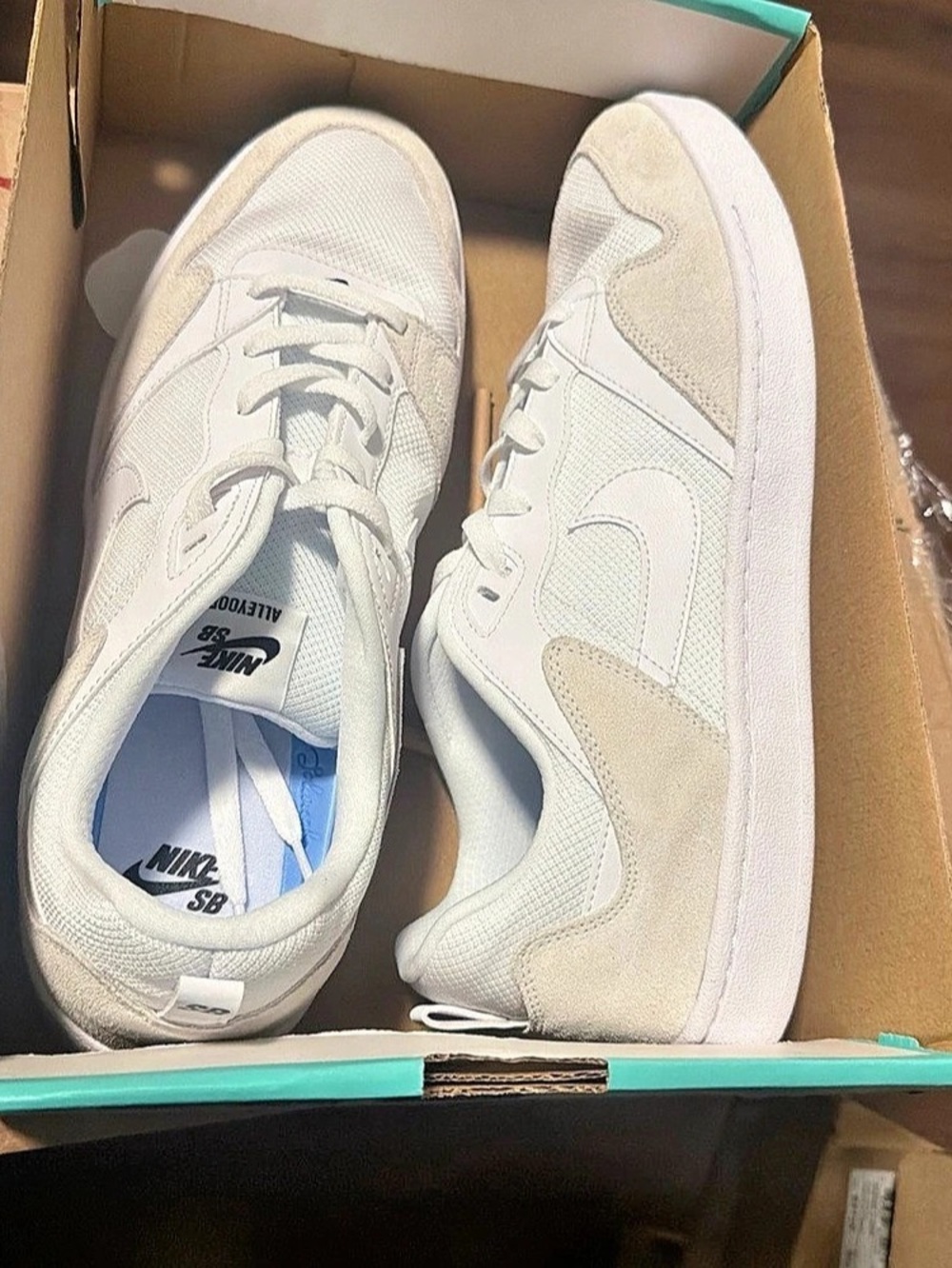 Nike SB Alleyoop White Skateboarding Shoes Men's US 14
